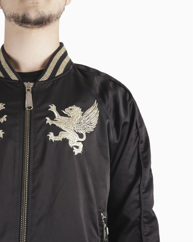 Jaqueta Balmain Original Bordada Preta e Dourada Feminina